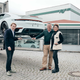 Marc Philipp Gemballa, at left, poses with Alois Ruf Jr., center, and Estonia Ruf.